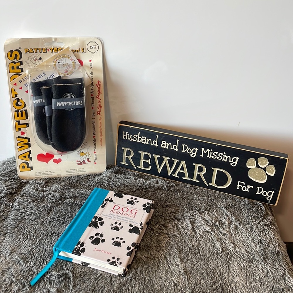 Paw Tectors, Dog Blessings Book and reward for dog frame bundle.
